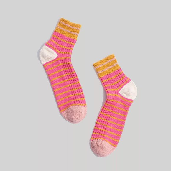 Madewell Accessories - [NWT] Madewell Candy Striped Ankle Socks